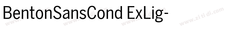 BentonSansCond ExLig字体转换